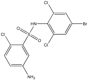 5-amino-N-(4-bromo-2,6-dichlorophenyl)-2-chlorobenzene-1-sulfonamide Struktur