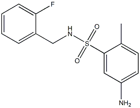 5-amino-N-[(2-fluorophenyl)methyl]-2-methylbenzene-1-sulfonamide Struktur