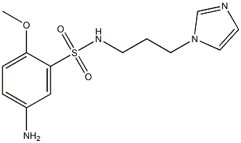 5-amino-N-[3-(1H-imidazol-1-yl)propyl]-2-methoxybenzene-1-sulfonamide Struktur