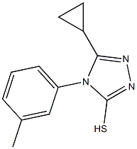 5-cyclopropyl-4-(3-methylphenyl)-4H-1,2,4-triazole-3-thiol Struktur