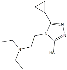 5-cyclopropyl-4-[2-(diethylamino)ethyl]-4H-1,2,4-triazole-3-thiol Struktur