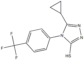 5-cyclopropyl-4-[4-(trifluoromethyl)phenyl]-4H-1,2,4-triazole-3-thiol Struktur