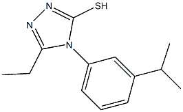 5-ethyl-4-[3-(propan-2-yl)phenyl]-4H-1,2,4-triazole-3-thiol Struktur