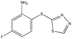 5-fluoro-2-(1,3,4-thiadiazol-2-ylsulfanyl)aniline Struktur