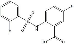 5-fluoro-2-[(2-fluorobenzene)sulfonamido]benzoic acid Struktur