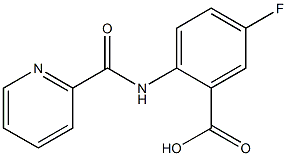 5-fluoro-2-[(pyridin-2-ylcarbonyl)amino]benzoic acid Struktur