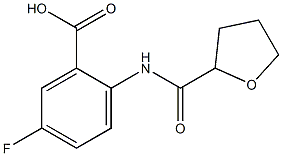 5-fluoro-2-[(tetrahydrofuran-2-ylcarbonyl)amino]benzoic acid Struktur