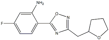 5-fluoro-2-[3-(oxolan-2-ylmethyl)-1,2,4-oxadiazol-5-yl]aniline Struktur