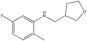 5-fluoro-2-methyl-N-(oxolan-3-ylmethyl)aniline Struktur