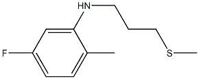 5-fluoro-2-methyl-N-[3-(methylsulfanyl)propyl]aniline Struktur