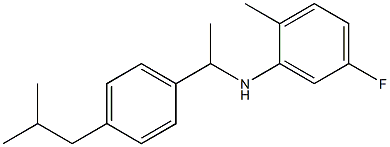 5-fluoro-2-methyl-N-{1-[4-(2-methylpropyl)phenyl]ethyl}aniline Struktur