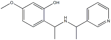 5-methoxy-2-(1-{[1-(pyridin-3-yl)ethyl]amino}ethyl)phenol Struktur