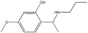 5-methoxy-2-[1-(propylamino)ethyl]phenol Struktur