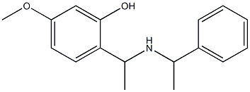 5-methoxy-2-{1-[(1-phenylethyl)amino]ethyl}phenol Struktur