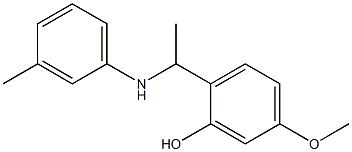 5-methoxy-2-{1-[(3-methylphenyl)amino]ethyl}phenol Struktur