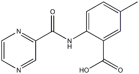 5-methyl-2-[(pyrazin-2-ylcarbonyl)amino]benzoic acid Struktur