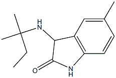 5-methyl-3-[(2-methylbutan-2-yl)amino]-2,3-dihydro-1H-indol-2-one Struktur