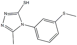 5-methyl-4-[3-(methylsulfanyl)phenyl]-4H-1,2,4-triazole-3-thiol Struktur