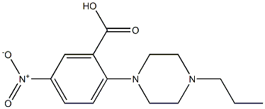 5-nitro-2-(4-propylpiperazin-1-yl)benzoic acid Struktur