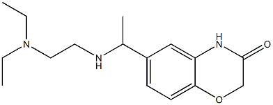 6-(1-{[2-(diethylamino)ethyl]amino}ethyl)-3,4-dihydro-2H-1,4-benzoxazin-3-one Struktur