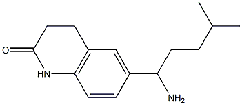 6-(1-amino-4-methylpentyl)-1,2,3,4-tetrahydroquinolin-2-one Struktur