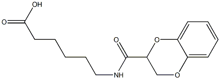 6-(2,3-dihydro-1,4-benzodioxin-2-ylformamido)hexanoic acid Struktur