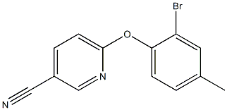 6-(2-bromo-4-methylphenoxy)pyridine-3-carbonitrile Struktur