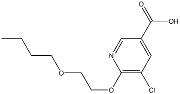 6-(2-butoxyethoxy)-5-chloropyridine-3-carboxylic acid Struktur