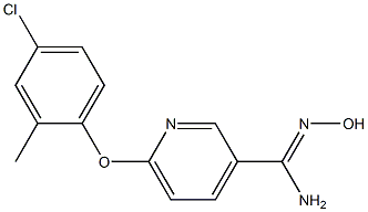 6-(4-chloro-2-methylphenoxy)-N'-hydroxypyridine-3-carboximidamide Struktur