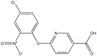 6-(4-chloro-2-nitrophenoxy)nicotinic acid Struktur