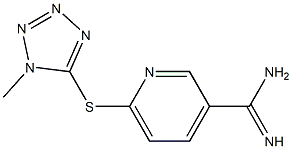 6-[(1-methyl-1H-1,2,3,4-tetrazol-5-yl)sulfanyl]pyridine-3-carboximidamide Struktur