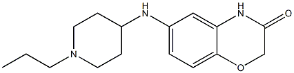 6-[(1-propylpiperidin-4-yl)amino]-3,4-dihydro-2H-1,4-benzoxazin-3-one Struktur