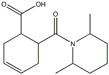 6-[(2,6-dimethylpiperidin-1-yl)carbonyl]cyclohex-3-ene-1-carboxylic acid Struktur