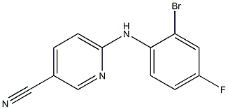 6-[(2-bromo-4-fluorophenyl)amino]pyridine-3-carbonitrile Struktur