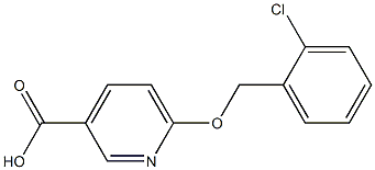 6-[(2-chlorophenyl)methoxy]pyridine-3-carboxylic acid Struktur