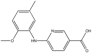 6-[(2-methoxy-5-methylphenyl)amino]pyridine-3-carboxylic acid Struktur