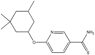 6-[(3,3,5-trimethylcyclohexyl)oxy]pyridine-3-carbothioamide Struktur