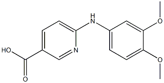 6-[(3,4-dimethoxyphenyl)amino]pyridine-3-carboxylic acid Struktur