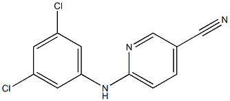 6-[(3,5-dichlorophenyl)amino]pyridine-3-carbonitrile Struktur