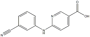 6-[(3-cyanophenyl)amino]pyridine-3-carboxylic acid Struktur