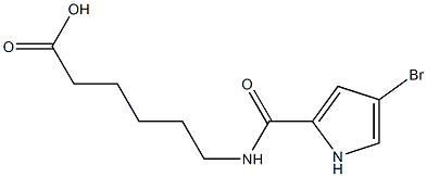 6-[(4-bromo-1H-pyrrol-2-yl)formamido]hexanoic acid Struktur