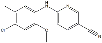 6-[(4-chloro-2-methoxy-5-methylphenyl)amino]pyridine-3-carbonitrile Struktur