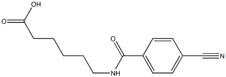 6-[(4-cyanobenzoyl)amino]hexanoic acid Struktur