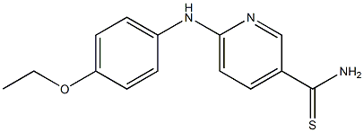 6-[(4-ethoxyphenyl)amino]pyridine-3-carbothioamide Struktur