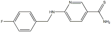 6-[(4-fluorobenzyl)amino]pyridine-3-carbothioamide Struktur