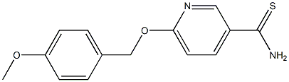 6-[(4-methoxyphenyl)methoxy]pyridine-3-carbothioamide Struktur