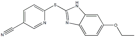 6-[(6-ethoxy-1H-1,3-benzodiazol-2-yl)sulfanyl]pyridine-3-carbonitrile Struktur