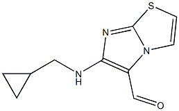 6-[(cyclopropylmethyl)amino]imidazo[2,1-b][1,3]thiazole-5-carbaldehyde Struktur