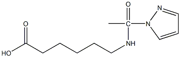 6-[1-(1H-pyrazol-1-yl)acetamido]hexanoic acid Struktur