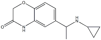 6-[1-(cyclopropylamino)ethyl]-3,4-dihydro-2H-1,4-benzoxazin-3-one Struktur